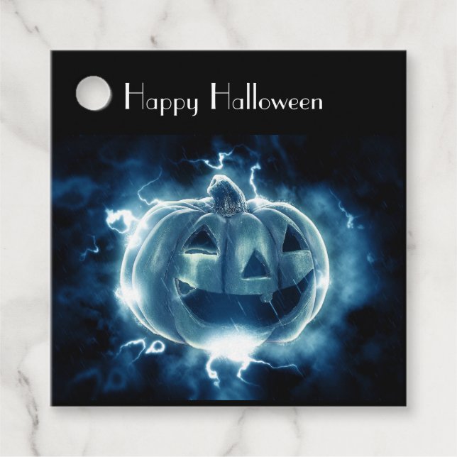 jack-o-lantern i regnet gåvor etiketter (Framsida)