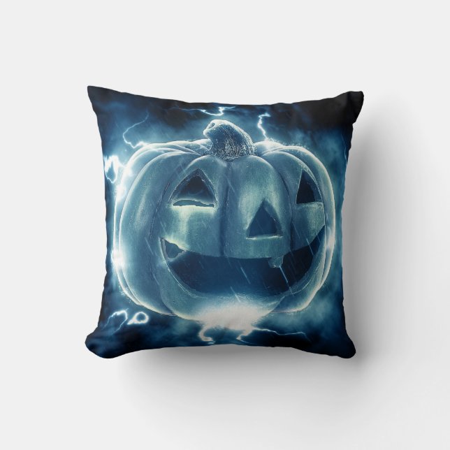jack-o-lantern i regnet kudde (Framsida)