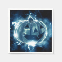 jack-o-lantern i regnet pappersservett