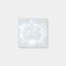 jack-o-lantern i regnet post-it block