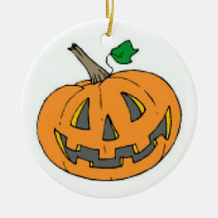 Jack o lantern julgransprydnad keramik
