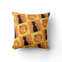 Jack-o'-lantern kastkudde
