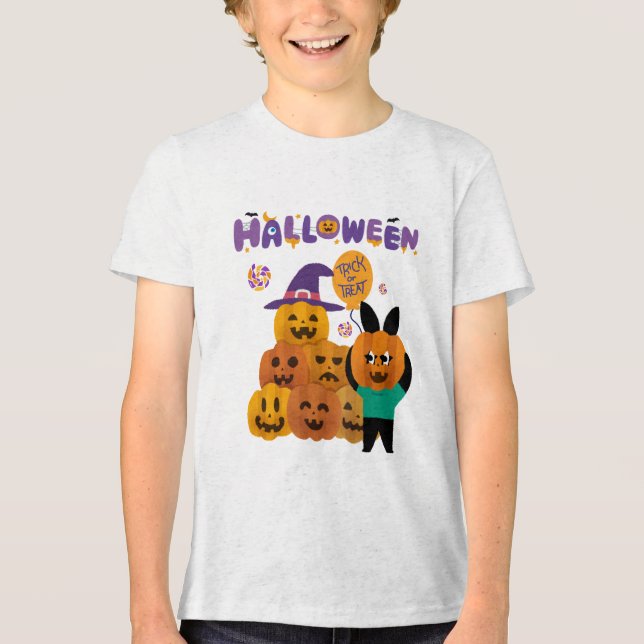 Jack o lantern Kids Halloween T Shirt (Framsida)