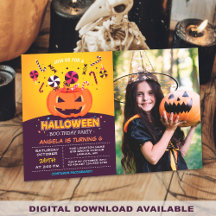 Jack-O-lantern Kids Photo Halloween-Födelsedagsfes