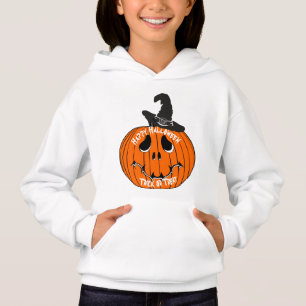 Jack O' Lantern Kids Tröja Häxhatt Halloween