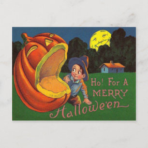 Jack O Lantern Man Månpojken Vykort