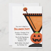 Jack-o'-lantern Martini Halloween-inbjudningar