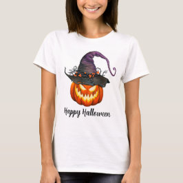 Jack-O-Lantern med Witches Hat T Shirt
