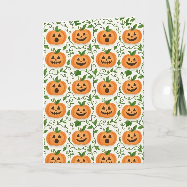Jack-O’-Lantern-mönstrad  Kort (Framsida)