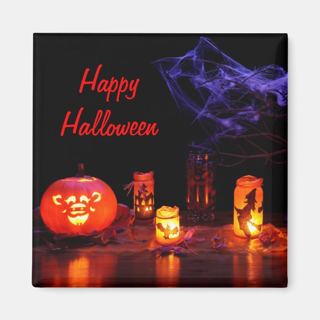 Jack-O-Lantern och ljus magnet (Framsidan)