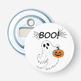 Jack-o'-Lantern och Vit Spöke “Boo” Halloween Flasköppnare