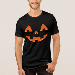 Jack-o'-Lantern Orange Ögon & Mun – Halloween T Shirt
