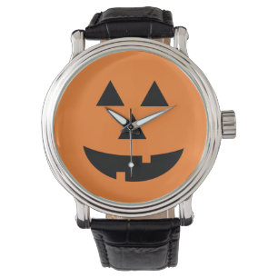 Jack-O-Lantern Orange Pumpkin Halloween Watch Armbandsur