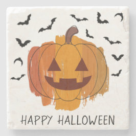 Jack o lantern Paintbrush Halloween Underlägg