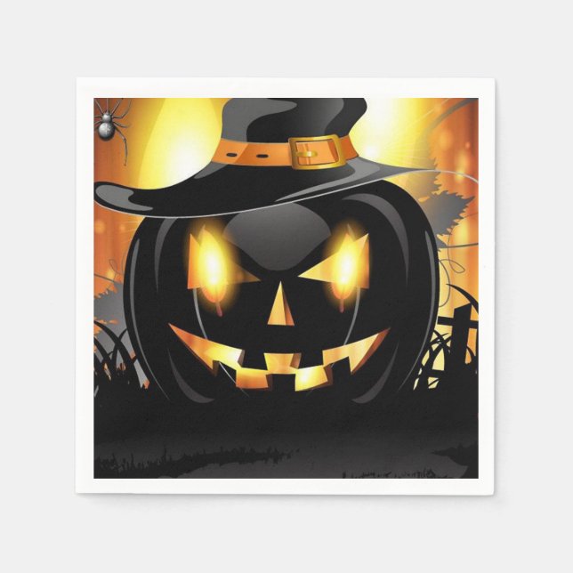 Jack-o-Lantern Pappersservett (Framsidan)