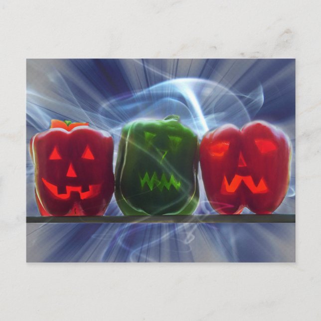 Jack O Lantern Paprikor Vykort (Framsida)