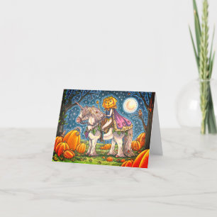 JACK O LANTERN PRINSE PÅ SINA MAGISKA ENHÖRNING HELGKORT