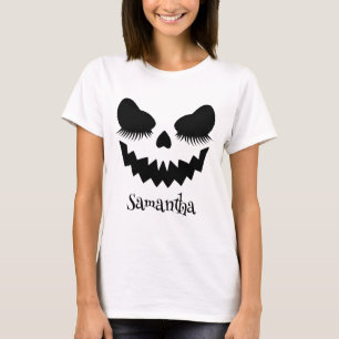 Jack O Lantern Pumpa Ansikte Halloween T Shirt