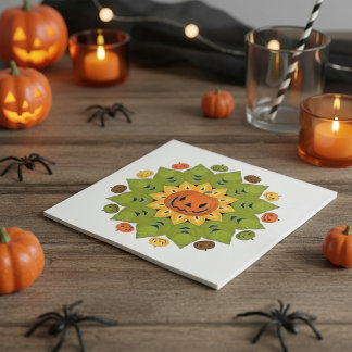 Jack-O-Lantern Pumpa Halloween Blomma Pappersservett
