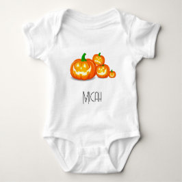 Jack-O-Lantern Pumpa Monogram Namn T Shirt