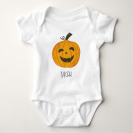 Jack-O-Lantern Pumpa Monogram Namn T Shirt