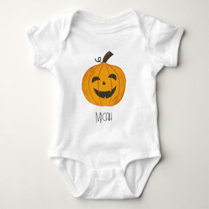 Jack-O-Lantern Pumpa Monogram Namn T Shirt