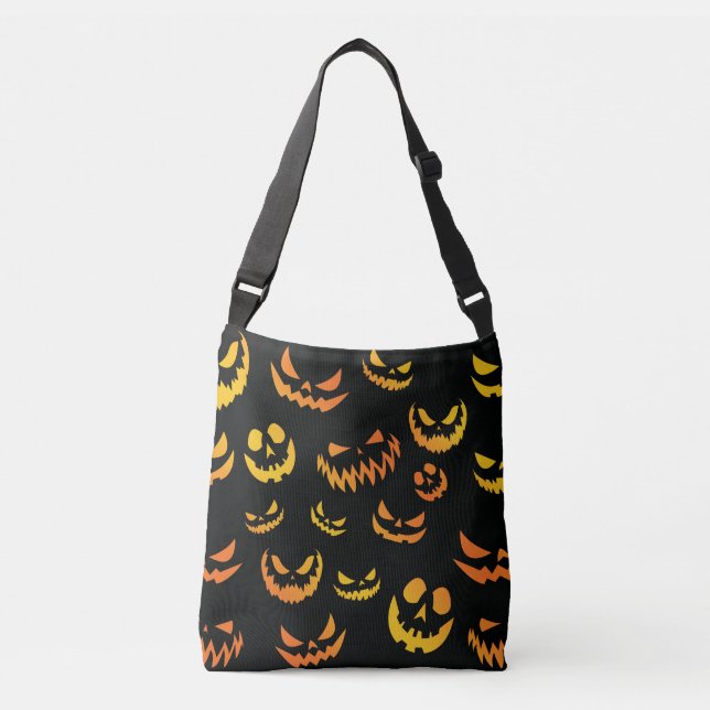Jack o lantern Pumpkin Ansikte Axelväska (Framsida)
