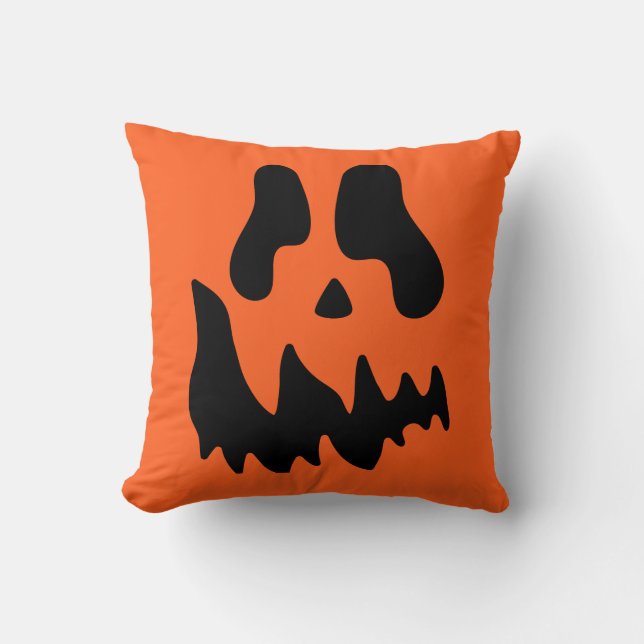 Jack o lantern Pumpkin Ansikte Dekorativ kudde (Framsida)