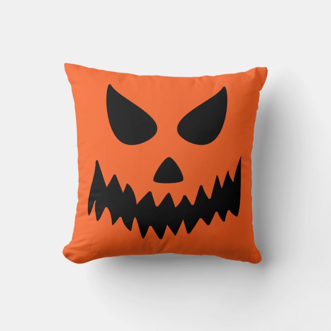 Jack o lantern Pumpkin Ansikte Dekorativ kudde (Framsida)