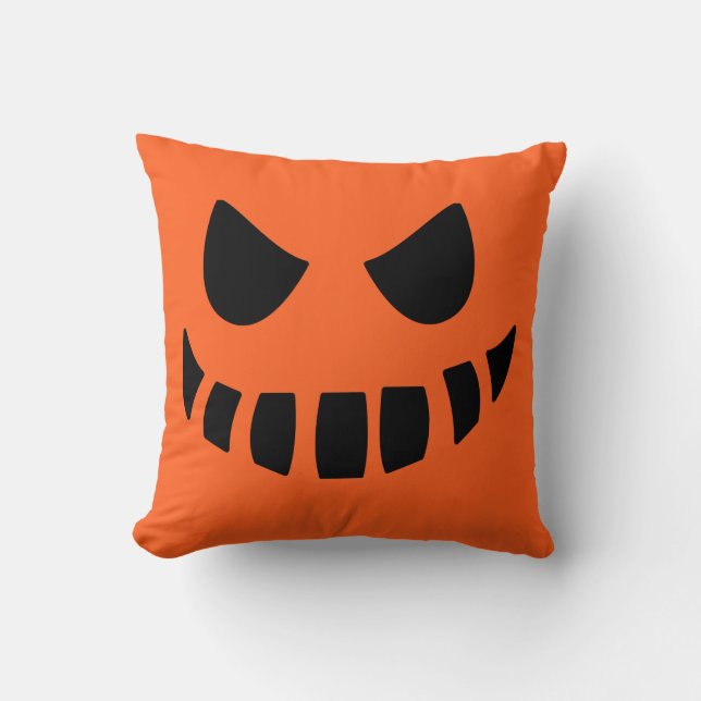 Jack o lantern Pumpkin Ansikte Dekorativ kudde (Framsida)