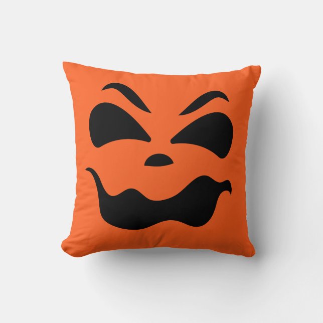 Jack o lantern Pumpkin Ansikte Dekorativ kudde (Framsida)