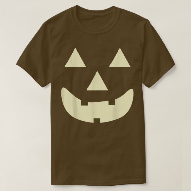 Jack O' Lantern Pumpkin Ansikte Halloween Costume  T Shirt (Design framsida)