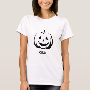 Jack-o-lantern Pumpkin Ansikte Halloween Women's T Shirt