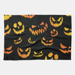 Jack o lantern Pumpkin Ansikte Kökshandduk