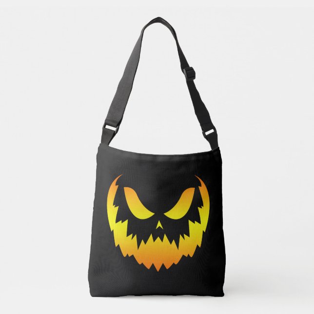 Jack o lantern Pumpkin Ansikte-övertoning Axelväska (Framsida)