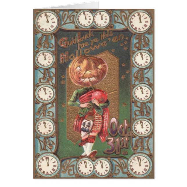 Jack o lantern Pumpkin Bagpipe Kilt Hälsningskort (Framsidan)