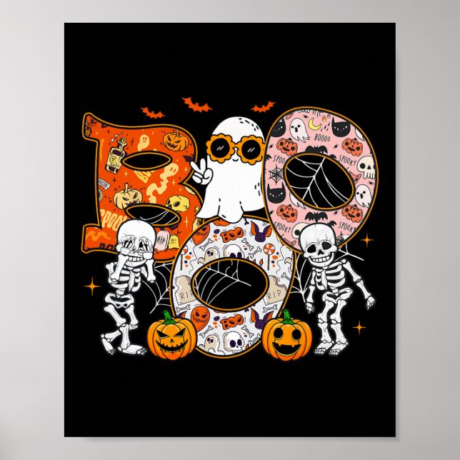 Jack o lantern Pumpkin Boo Griddy Dance Halloween Poster (Framsidan)