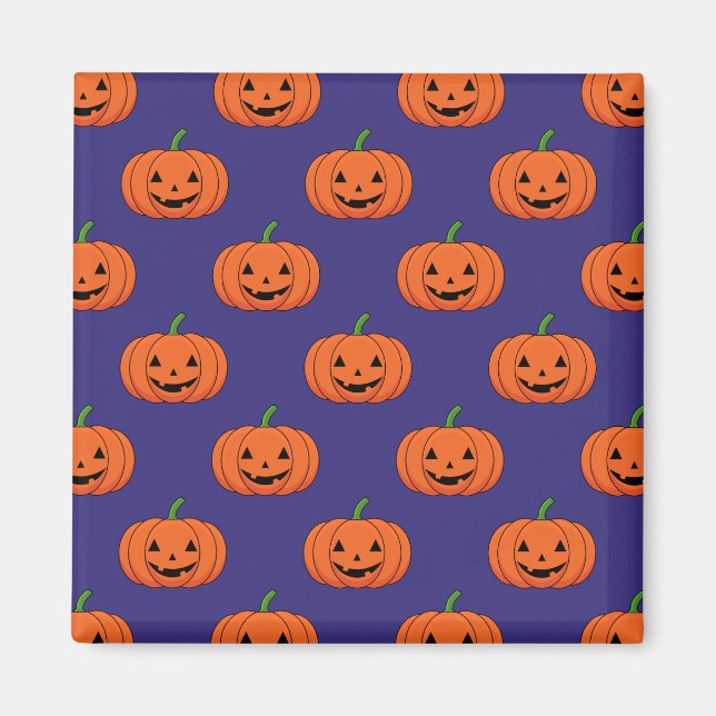 Jack-O'-Lantern Pumpkin Halloween Mönster Magnet (Framsidan)