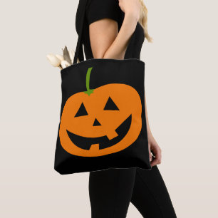 JACK-O-LANTERN PUMPKIN HALLOWEEN TOTE PURSE TYGKASSE