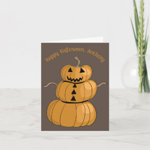 Jack-o-Lantern Pumpkin Man Halloween Kort