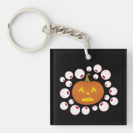 Jack-o-Lantern Pumpkin och Eyebollar i Mörken