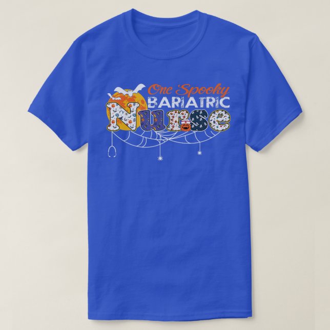 Jack o lantern Pumpkin One Spooky Barimic Nurse T Shirt (Design framsida)