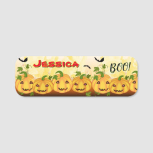 Jack o lantern Pumpkin Patch Halloween Namnbricka