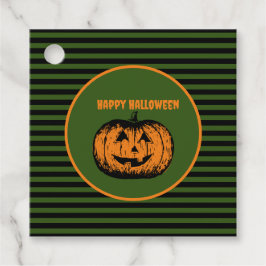 Jack-o'-lantern Pumpkin Stripe Gåvor Etiketter