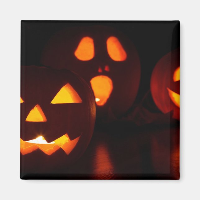 Jack-O-Lantern Pumpkins Magnet (Framsidan)