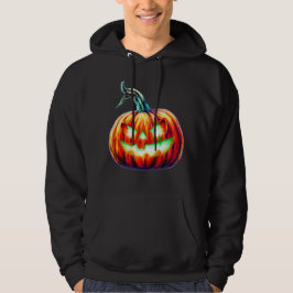 Jack-o-Lantern RETRO Stil Halloween BLACK Hoodie