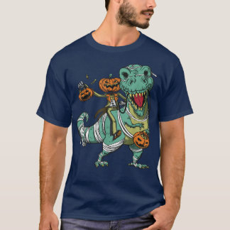 Jack o lantern Riding Mummy Dinosaur T re Hallowee T Shirt