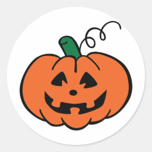 jack o lantern runt klistermärke