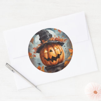 Jack o lantern runt klistermärke