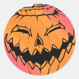 Jack o lantern runt klistermärke